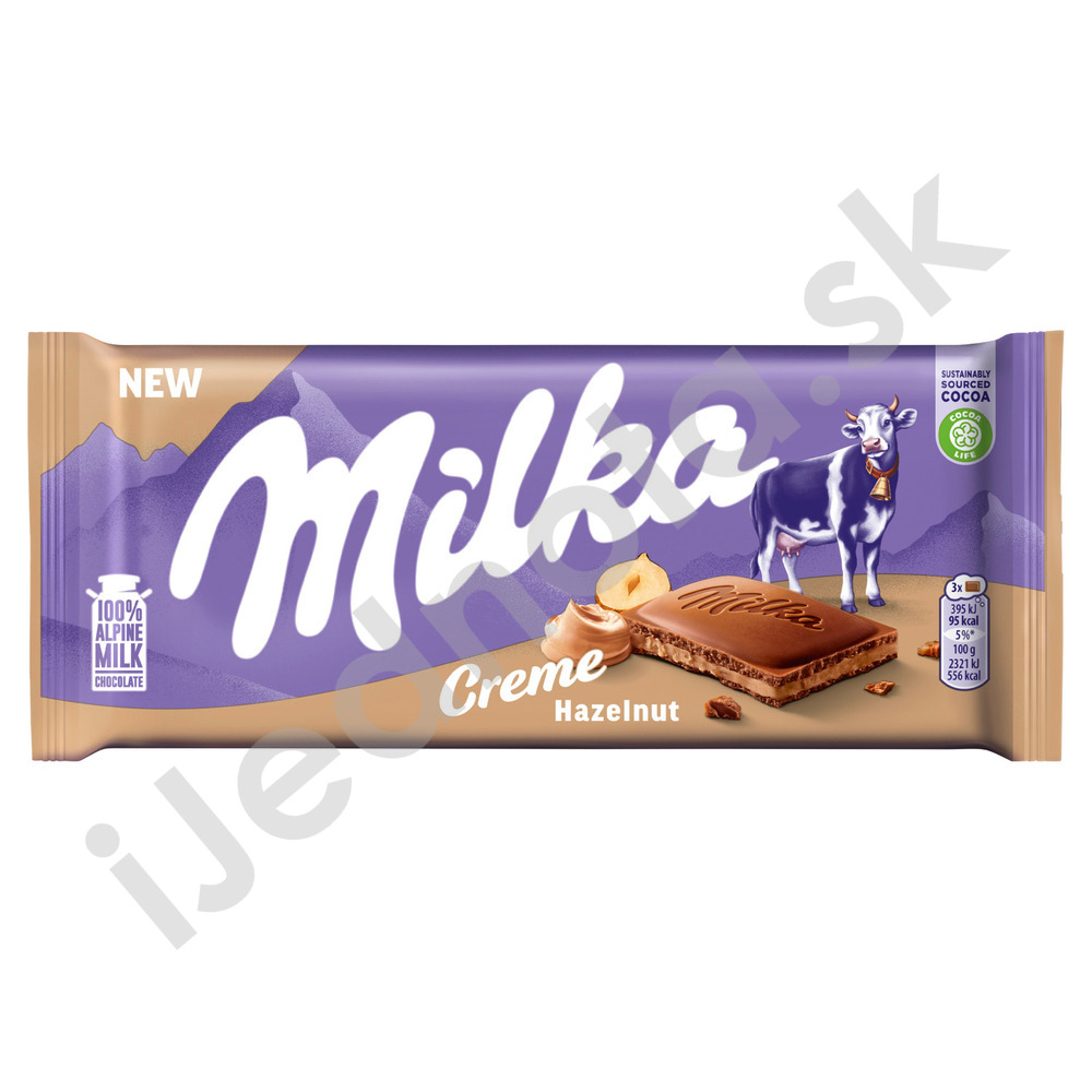 Milka Hazelnut Créme mliečna čokoláda 85 g | COOP Jednota LC Sever ...